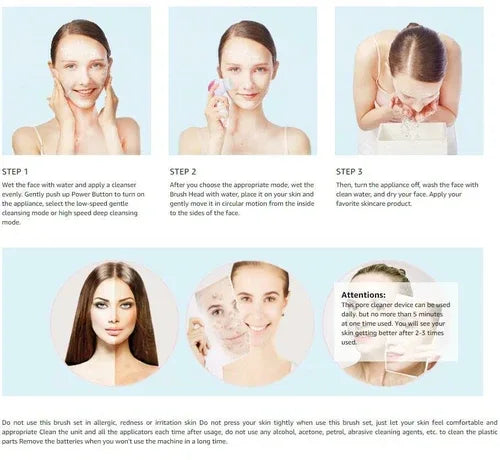 5-in-1 Gesichtsmassage- und Reinigungsbürsten-Set